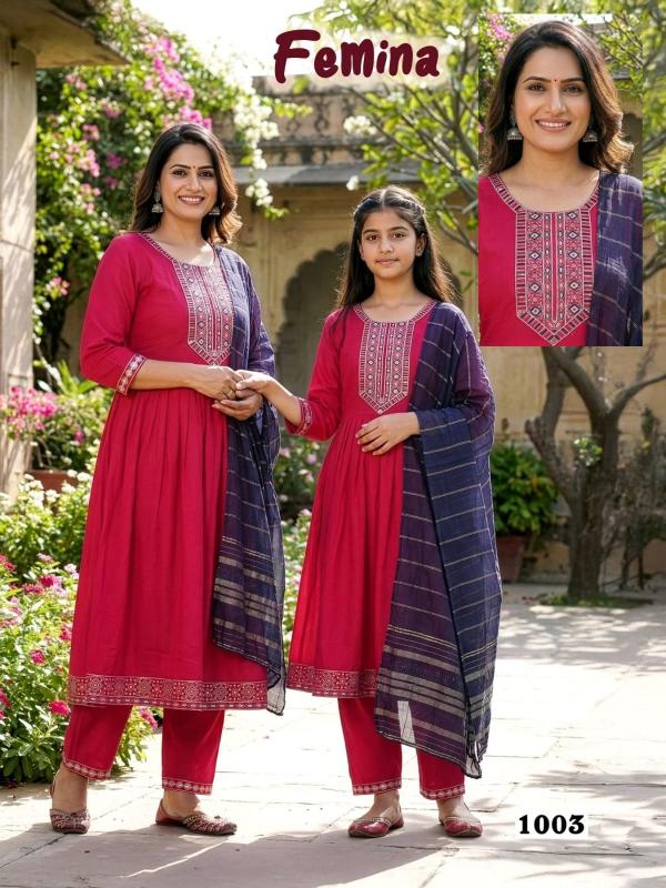 Desi kudi femina mother daughter duo kurtis wholesale
